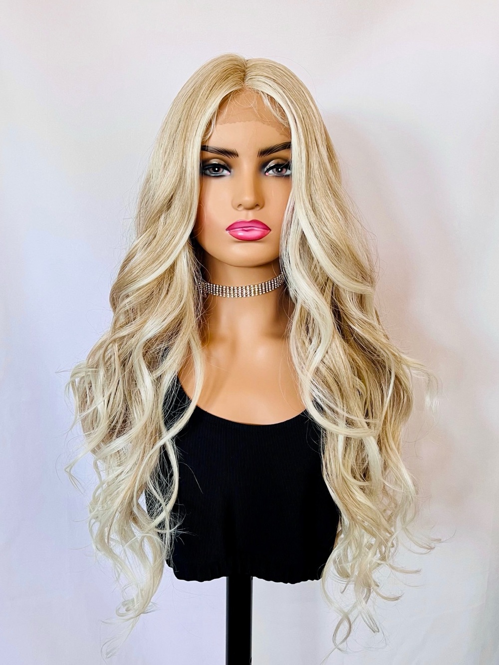 Long Gorgeous Platinum Spice Premium Fiber Lace Front Wig - Daily Wear/Events 🙌
